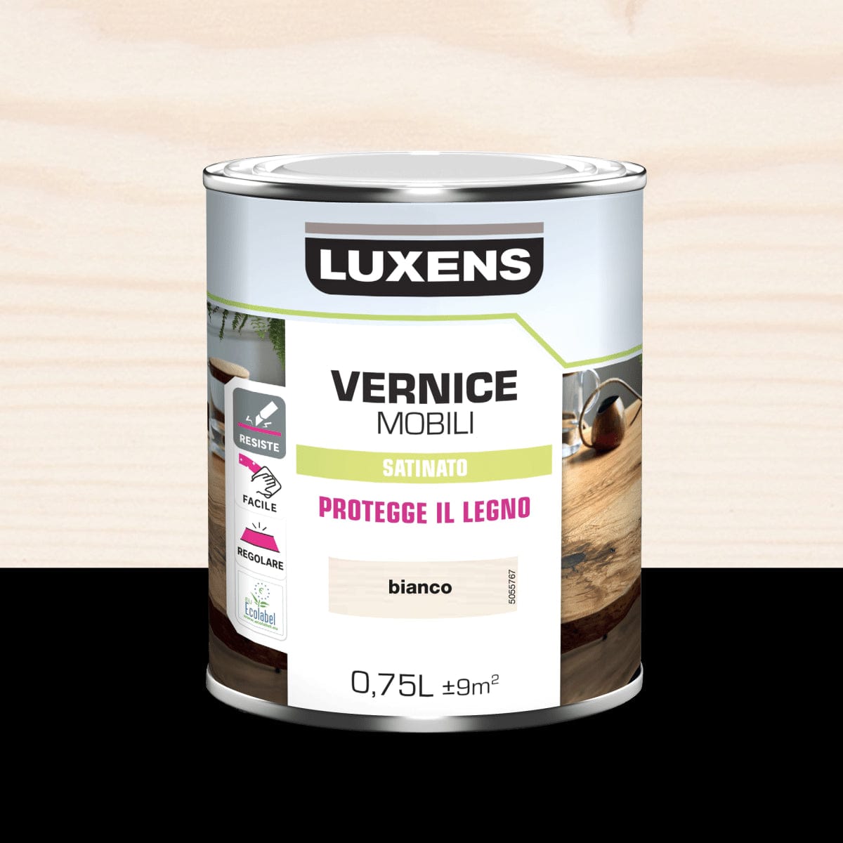 Bricocenter WOOD VARNISH WHITE SATIN 0.75 L LUXENS