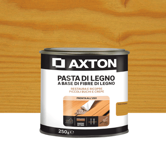 Axton wood filler paste, light walnut, 250g