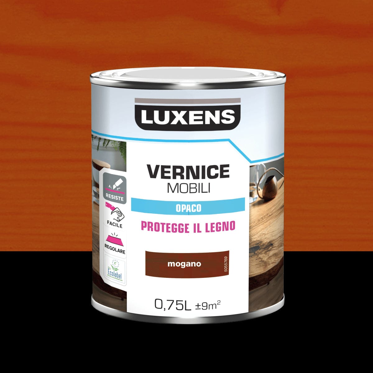 Bricocenter MATT MAHOGANY WOOD VARNISH 0.75 L LUXENS