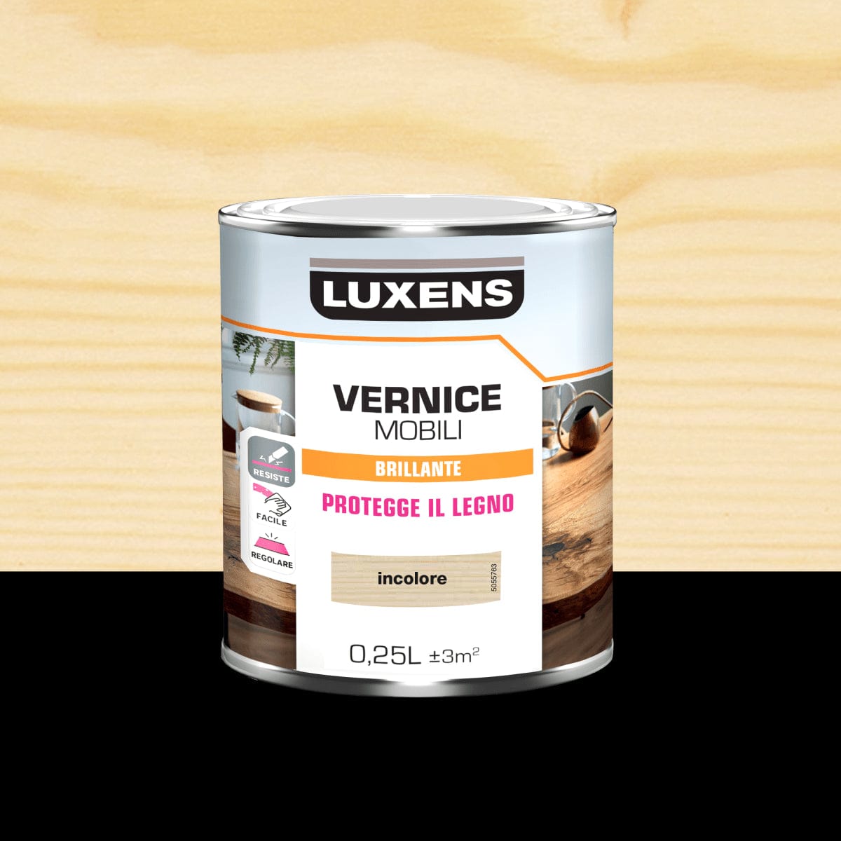 Bricocenter WOOD VARNISH COLOURLESS BRILLIANT 0.25 L LUXENS