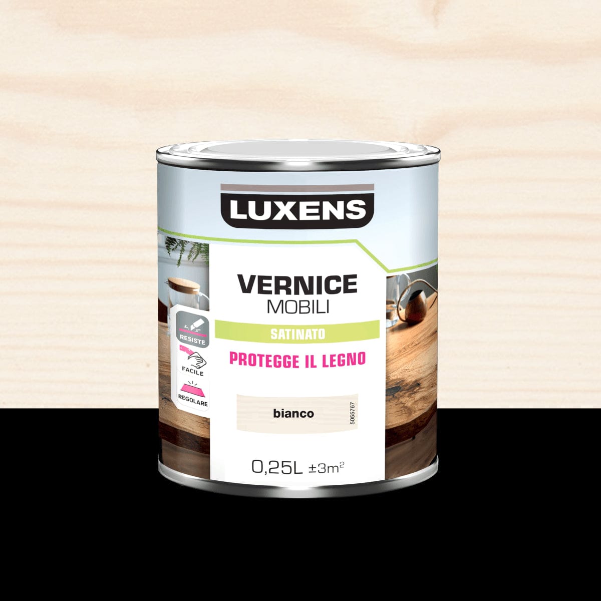 Bricocenter WOOD VARNISH WHITE SATIN 0.25 L LUXENS