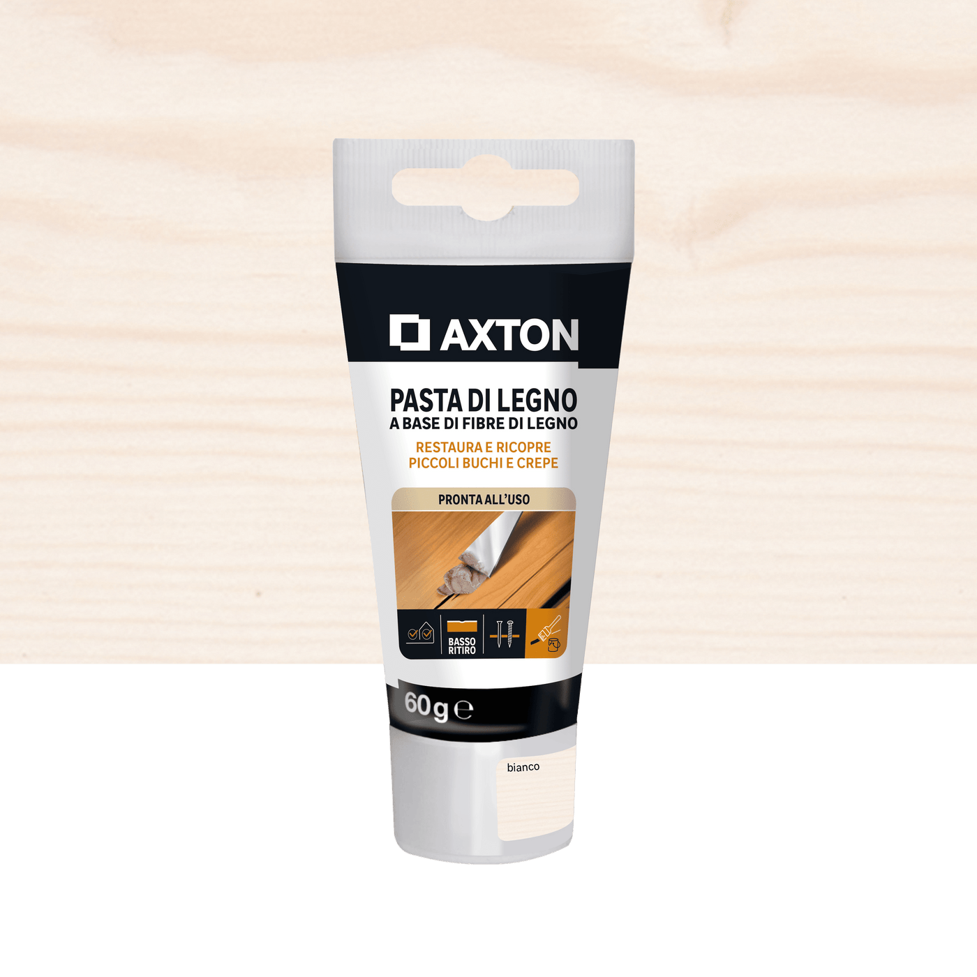 Axton wood filler paste, white, 60g