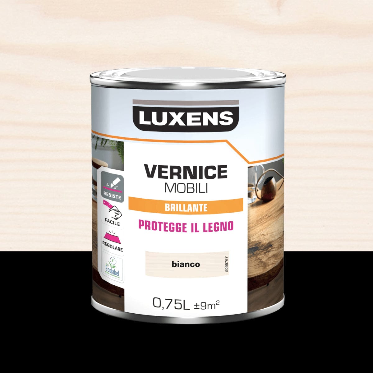 Bricocenter BRIGHT WHITE WOOD VARNISH 0.75 LT LUXENS