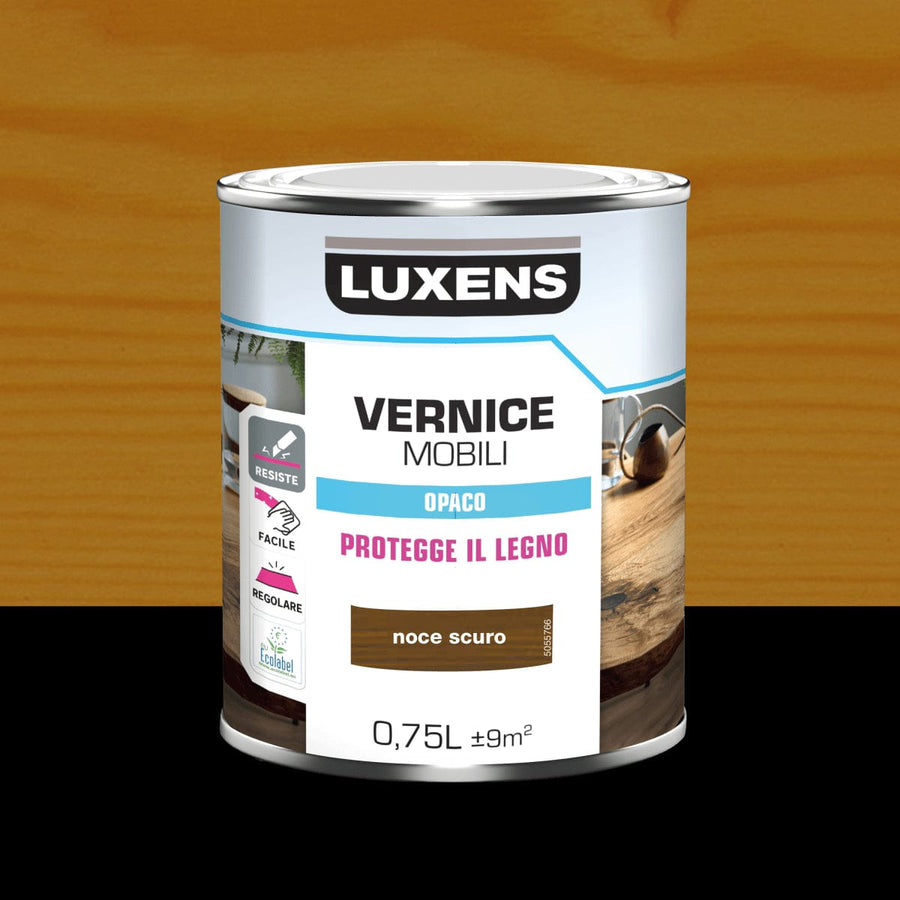 Bricocenter WOOD VARNISH DARK WALNUT MATT 0.75 L LUXENS