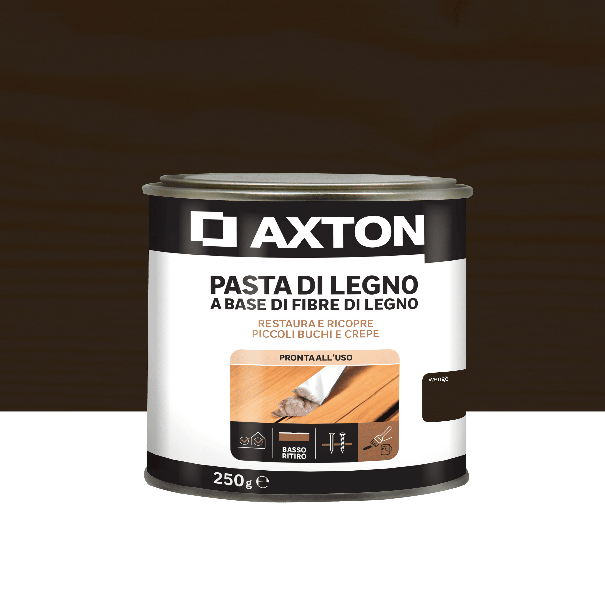 Axton wood filler paste, wenge, 250g