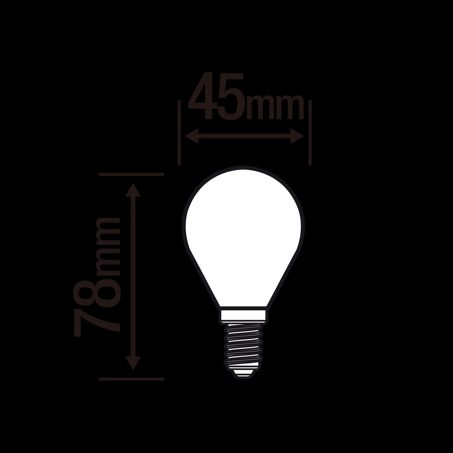 LED BULB E14=60W FROSTED SPHERE NATURAL LIGHT