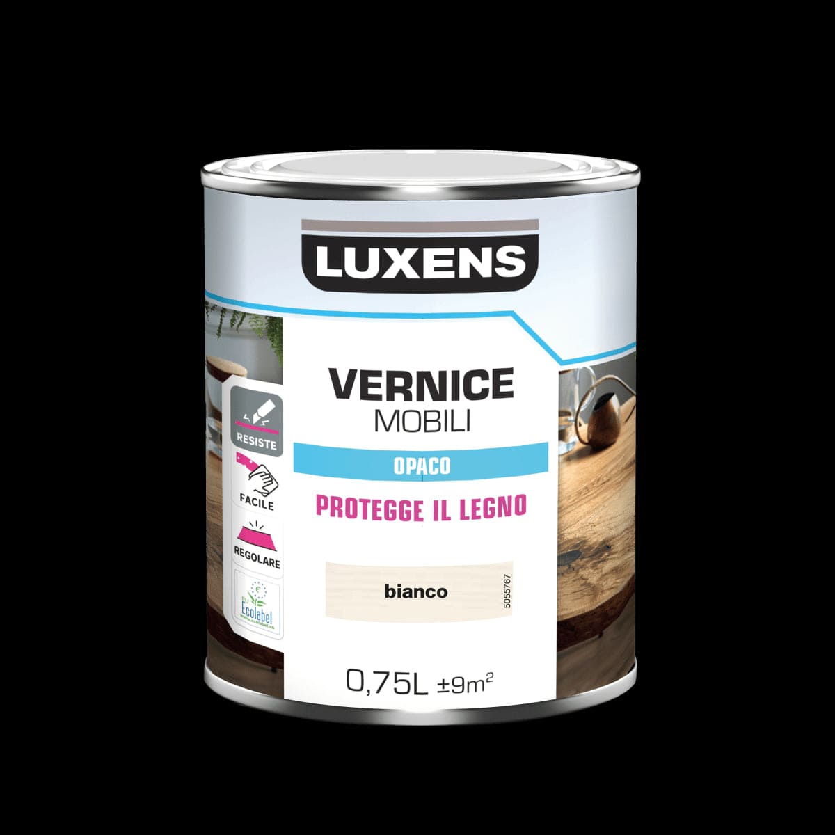 MATT WHITE WOOD VARNISH 0.75 L LUXENS