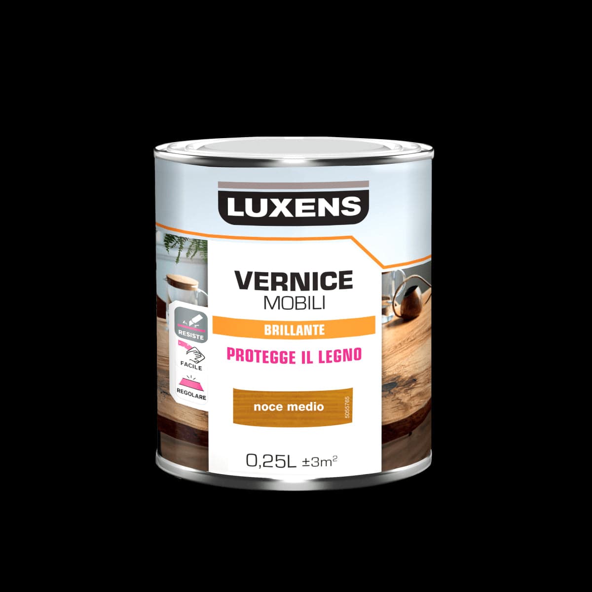 Bricocenter WOOD VARNISH WALNUT MEDIUM GLOSS 0.25 L LUXENS