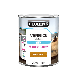 MATT MEDIUM WALNUT WOOD VARNISH 0.75 L LUXENS