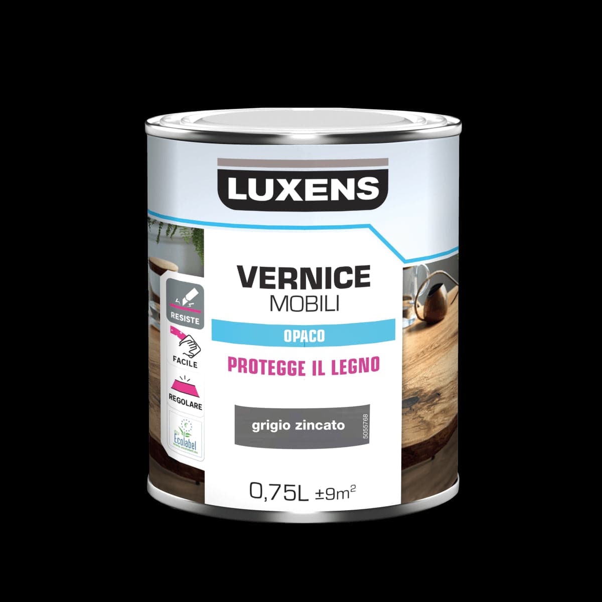 MATT GREY GALVANISED WOOD PAINT 0.75 L LUXENS