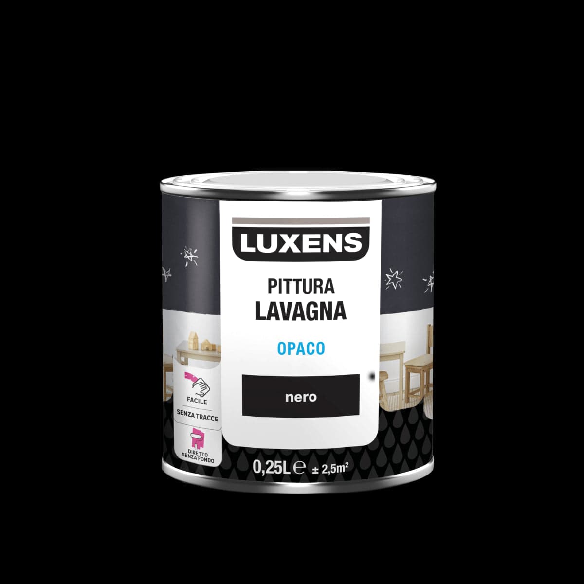 Bricocenter LUXENS BLACK MATT CHALKBOARD PAINT 250ML