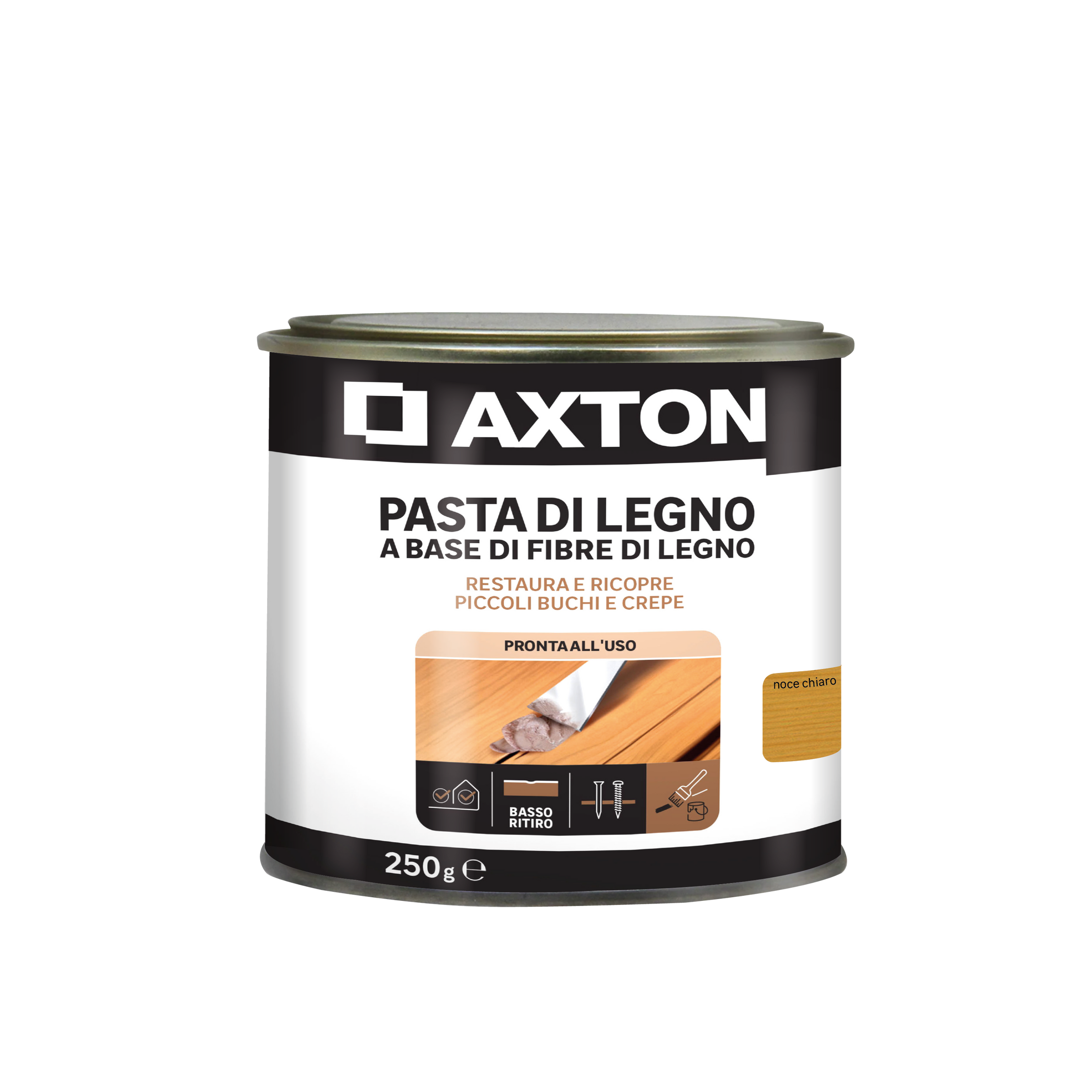 Axton wood filler paste, light walnut, 250g