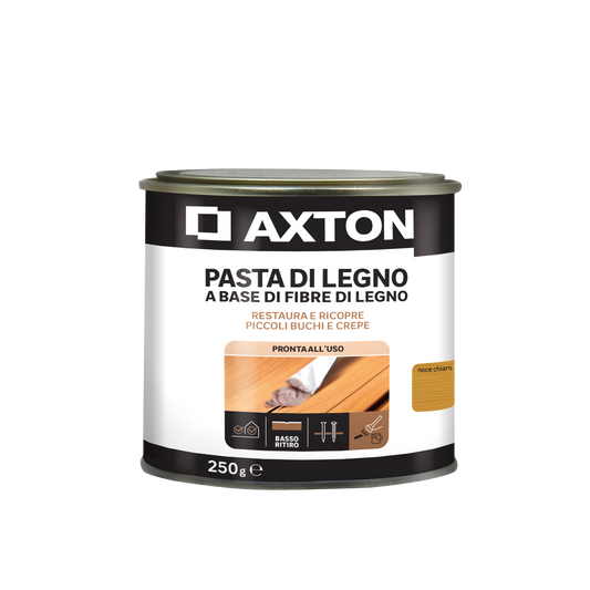 Axton wood filler paste, light walnut, 250g