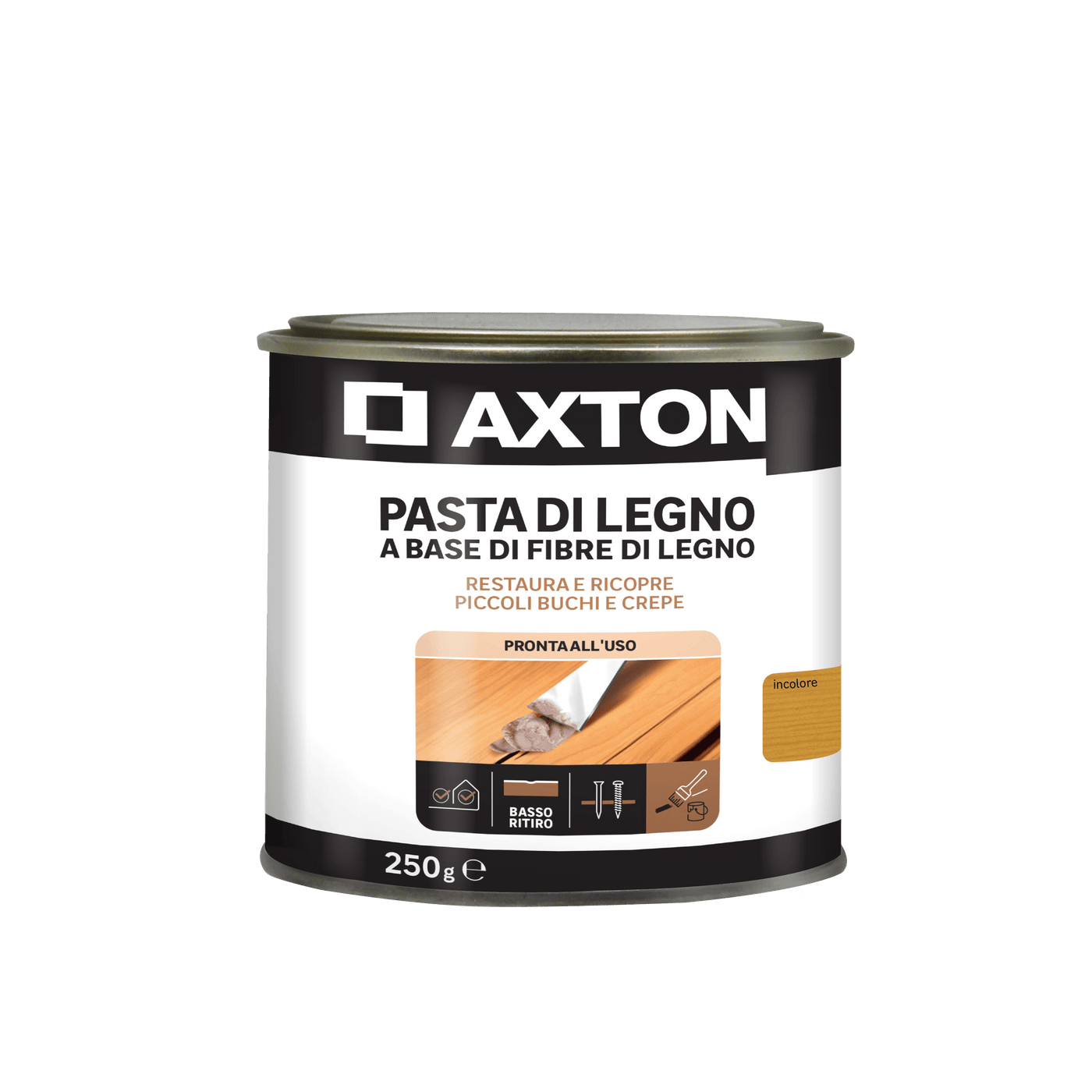 Axton wood filler paste, colourless, 250g