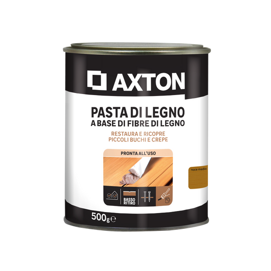 Axton wood filler paste, medium walnut, 500g