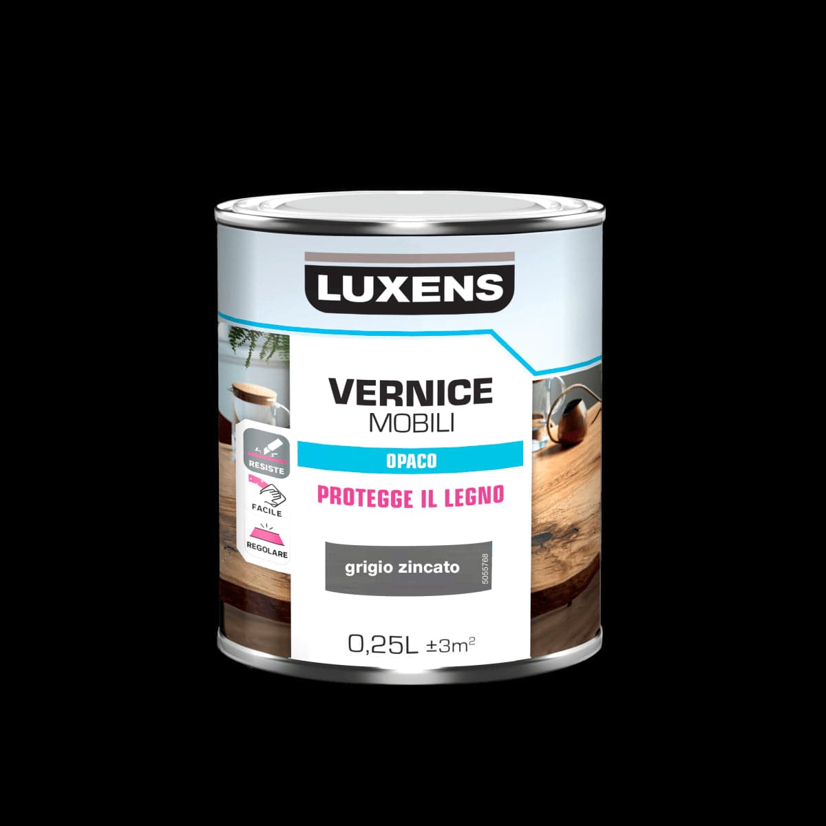 Bricocenter MATT GALVANISED GREY WOOD PAINT 0.25 L LUXENS