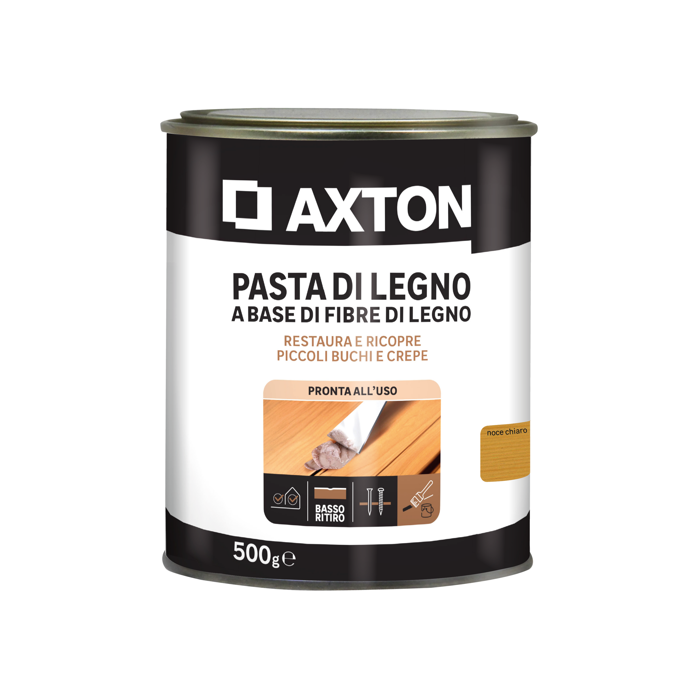 Axton wood filler paste, light walnut, 500g