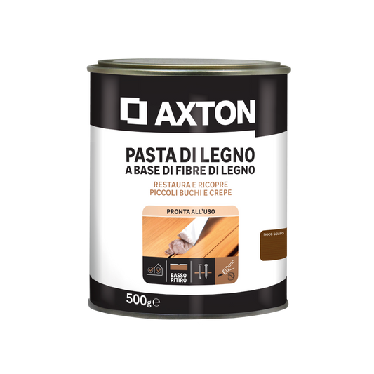 Axton wood filler paste, dark walnut, 500g
