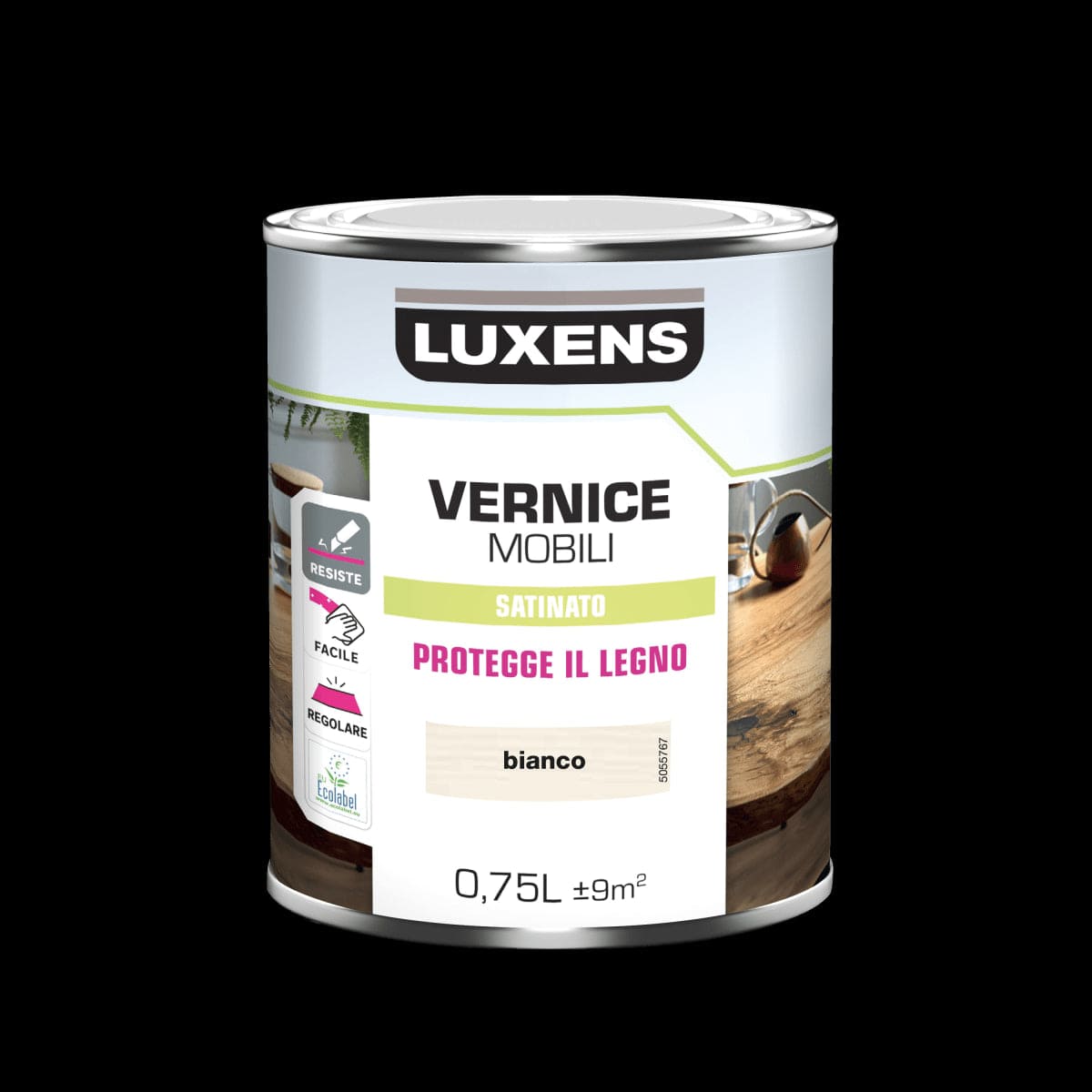 Bricocenter WOOD VARNISH WHITE SATIN 0.75 L LUXENS