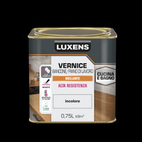LUXENS HIGH-GLOSS COLOURLESS WOODEN KITCHEN AND BATHROOM FLOOR VARNISH 750 ML