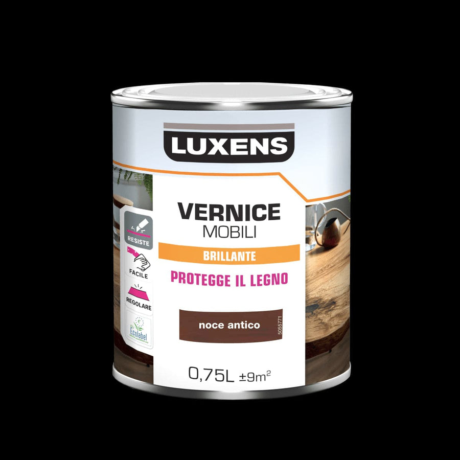 Bricocenter ANTIQUE WALNUT WOOD VARNISH 0.75 L LUXENS