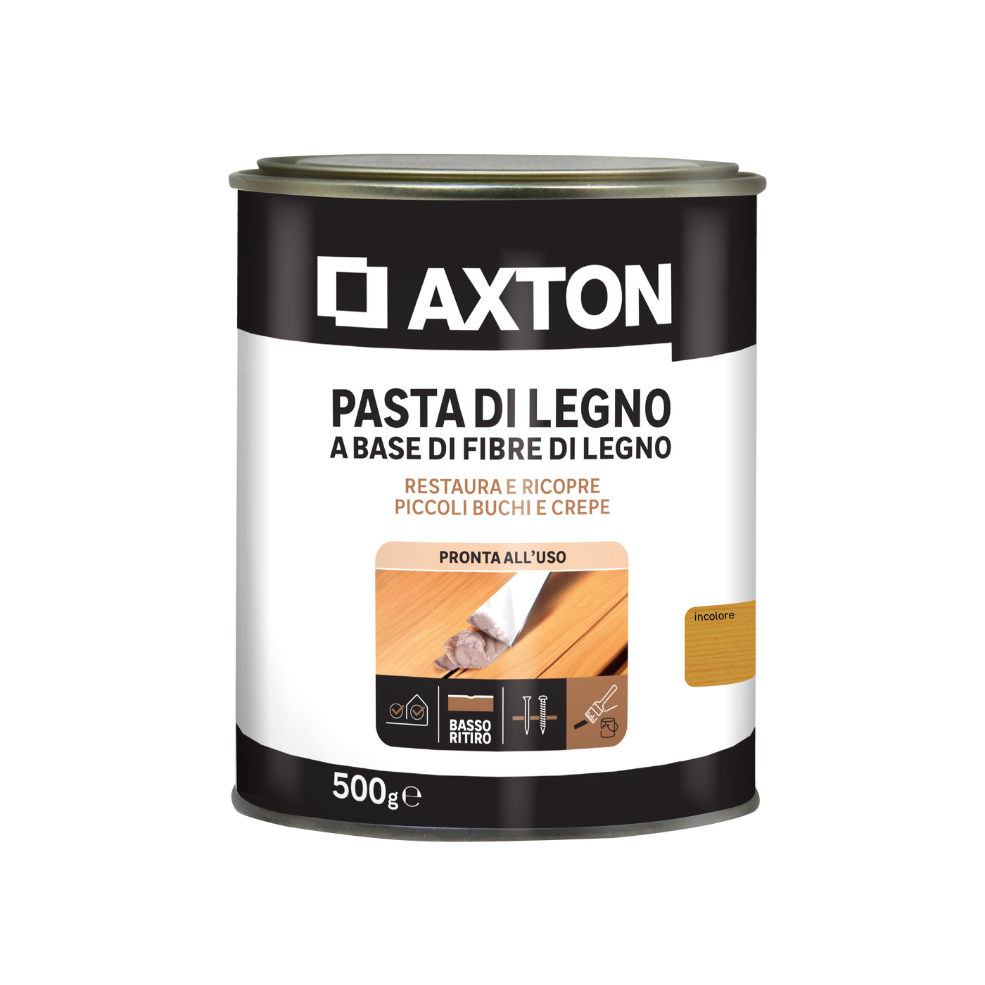 Axton wood filler paste, colourless, 500g