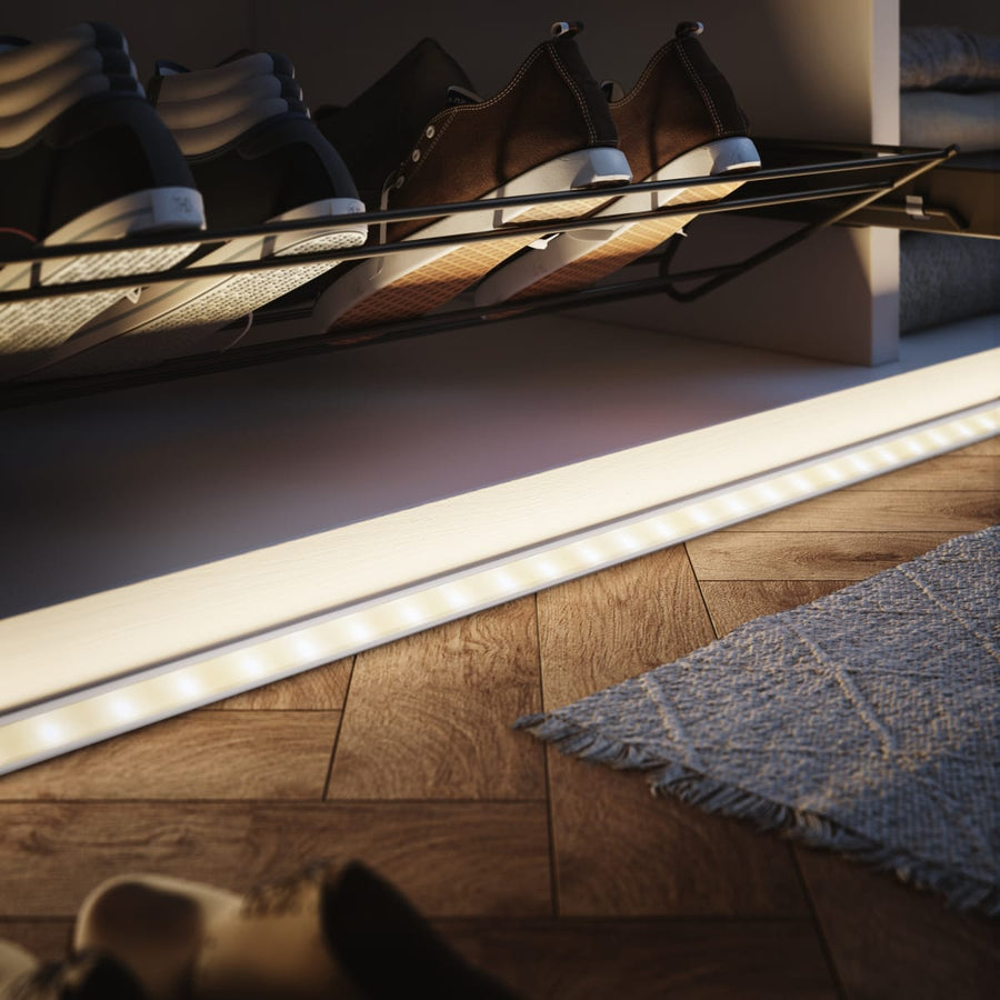 Bricocenter ANGLE PROFILE FOR LED STRIPS 2M ALUMINIUM WHITE