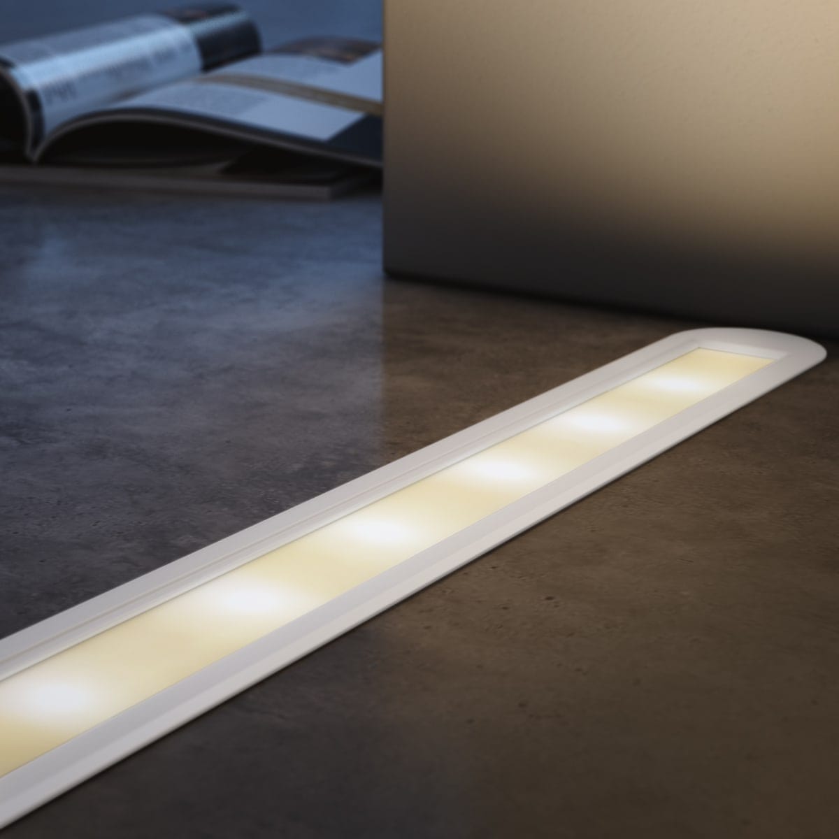 RECESSED PROFILE FOR LED STRIPS 2M ALUMINIUM WHITE