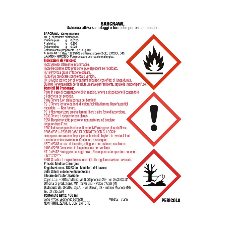 Bricocenter ANTI COCKROACH AND ANT FOAM 400 ML