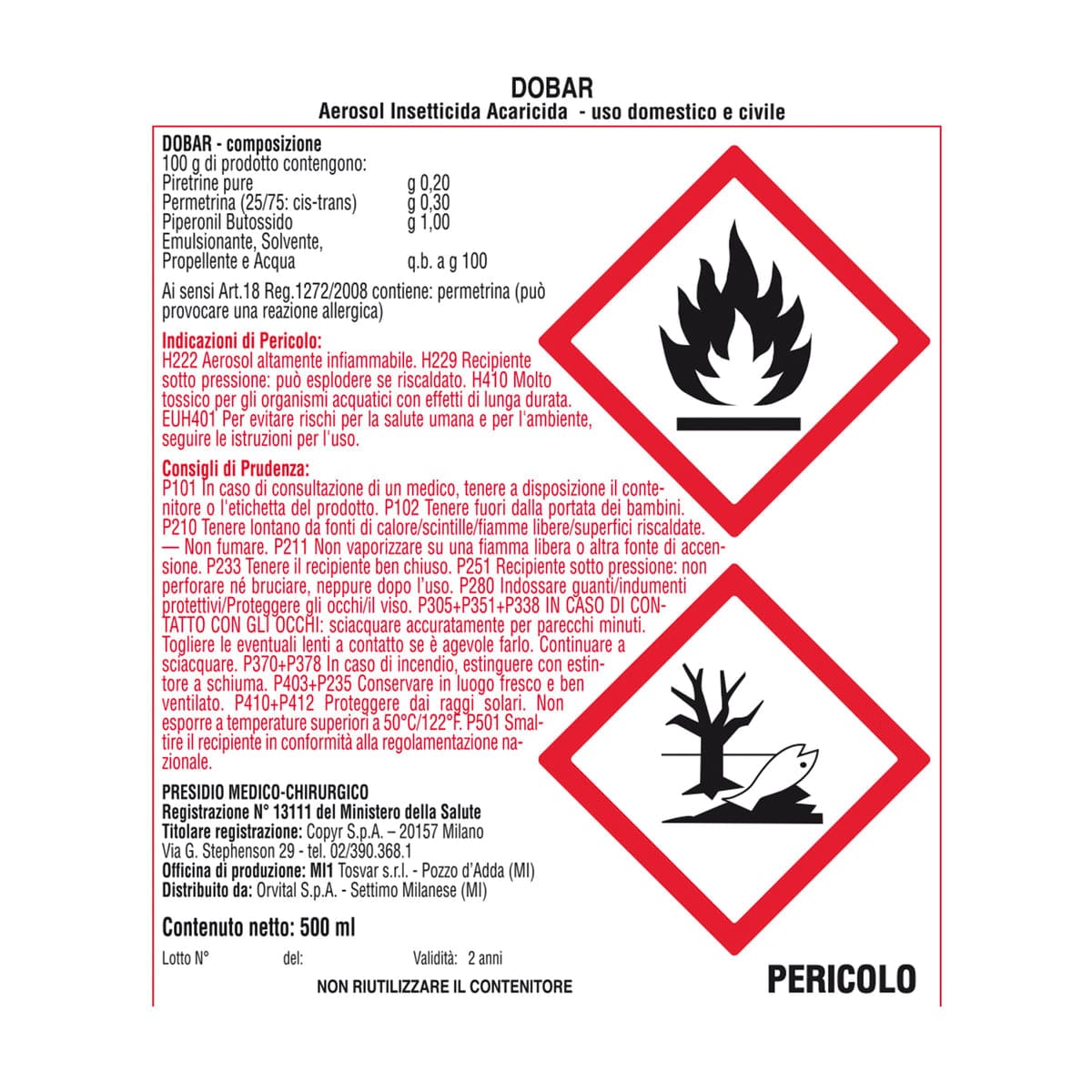 Bricocenter FLYING &amp; CRAWLING INSECTICIDE SP 500 ML