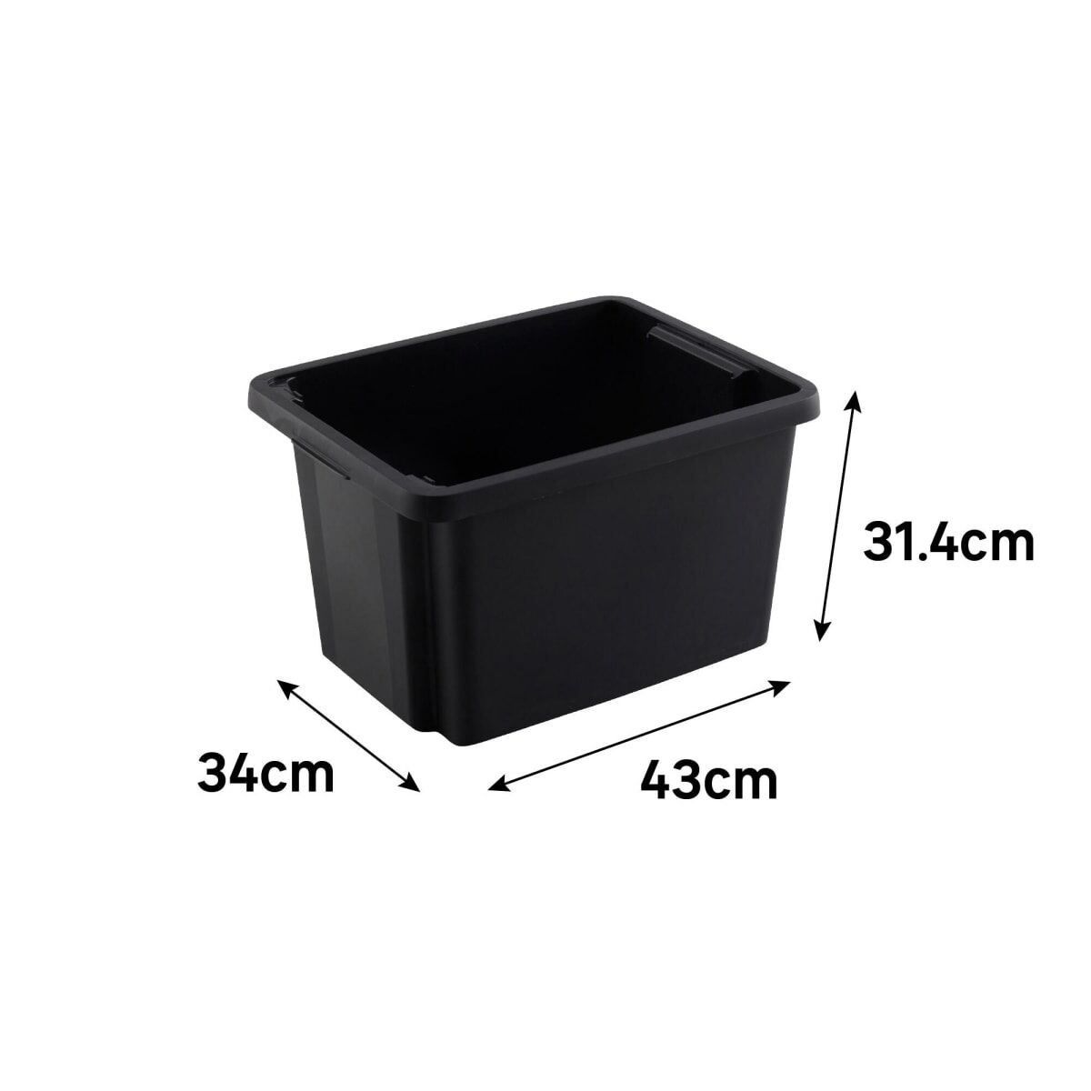 BLACK BASKET 26 LT 34X43X26CM