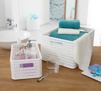 COUNTRY BASKET A5 28X18,5X12,6 CM WHITE