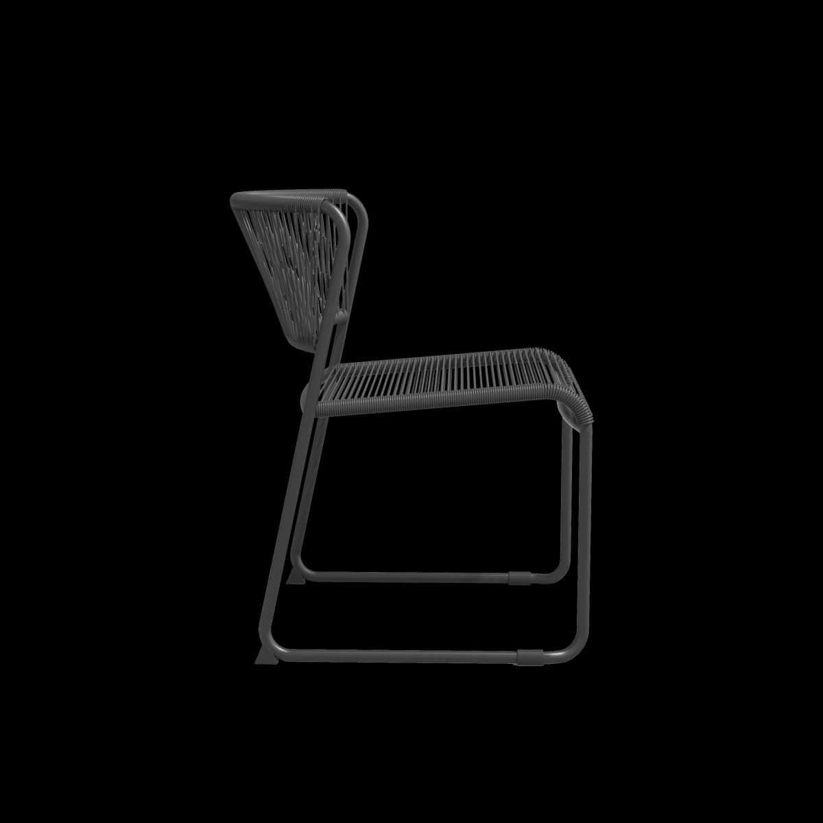 Bricocenter ARMCHAIR DUO NATERIAL Steel and wicker 50X59X71.5H cm anthracite