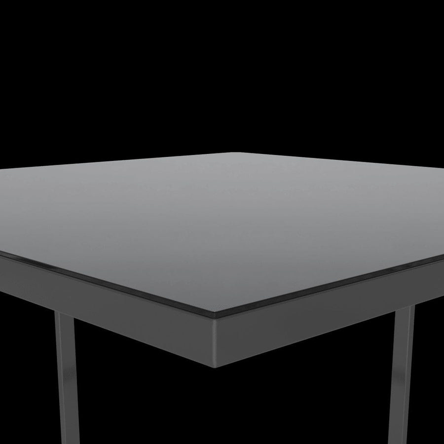 Bricocenter 4 SEATER DINING SET 110X110 TABLE WITH GLASS TOP AND 4 SYNTHETIC WICKER CHAIRS
