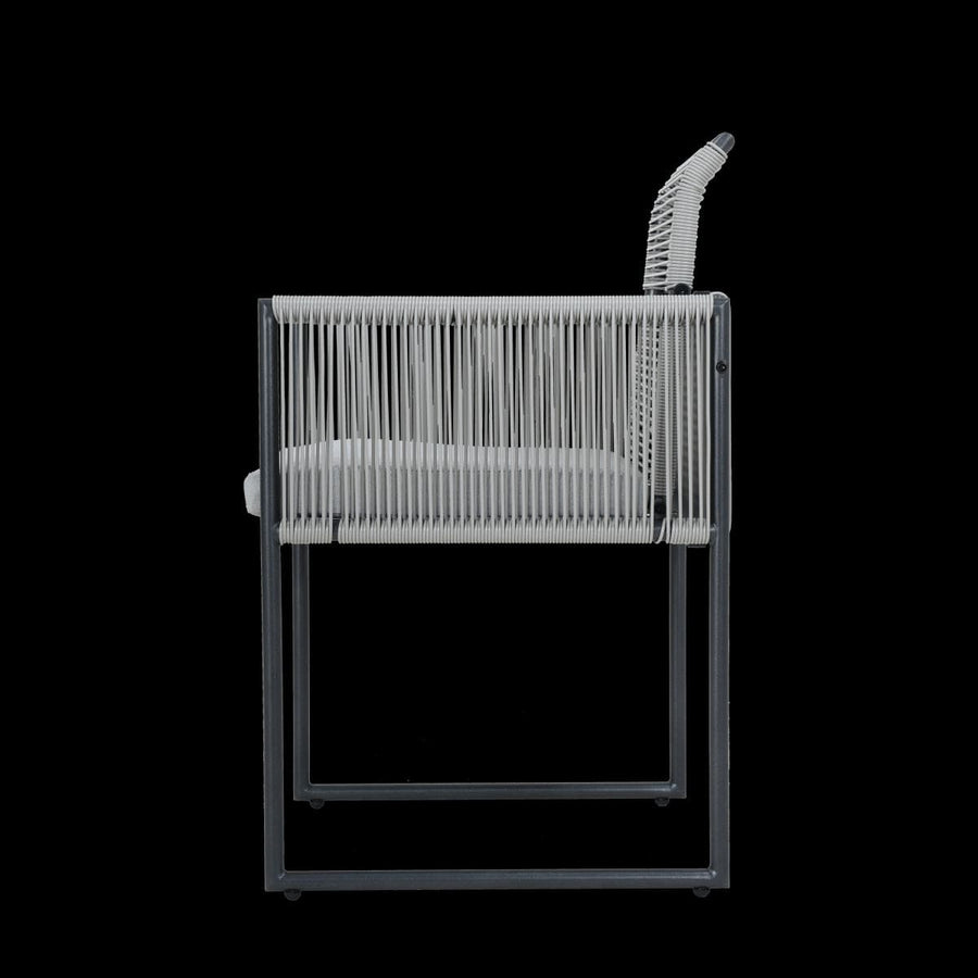 Bricocenter 4 SEATER DINING SET 110X110 TABLE WITH GLASS TOP AND 4 SYNTHETIC WICKER CHAIRS