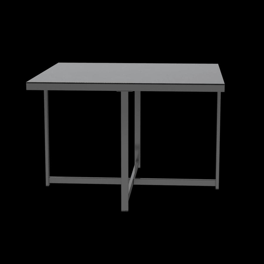Bricocenter 4 SEATER DINING SET 110X110 TABLE WITH GLASS TOP AND 4 SYNTHETIC WICKER CHAIRS