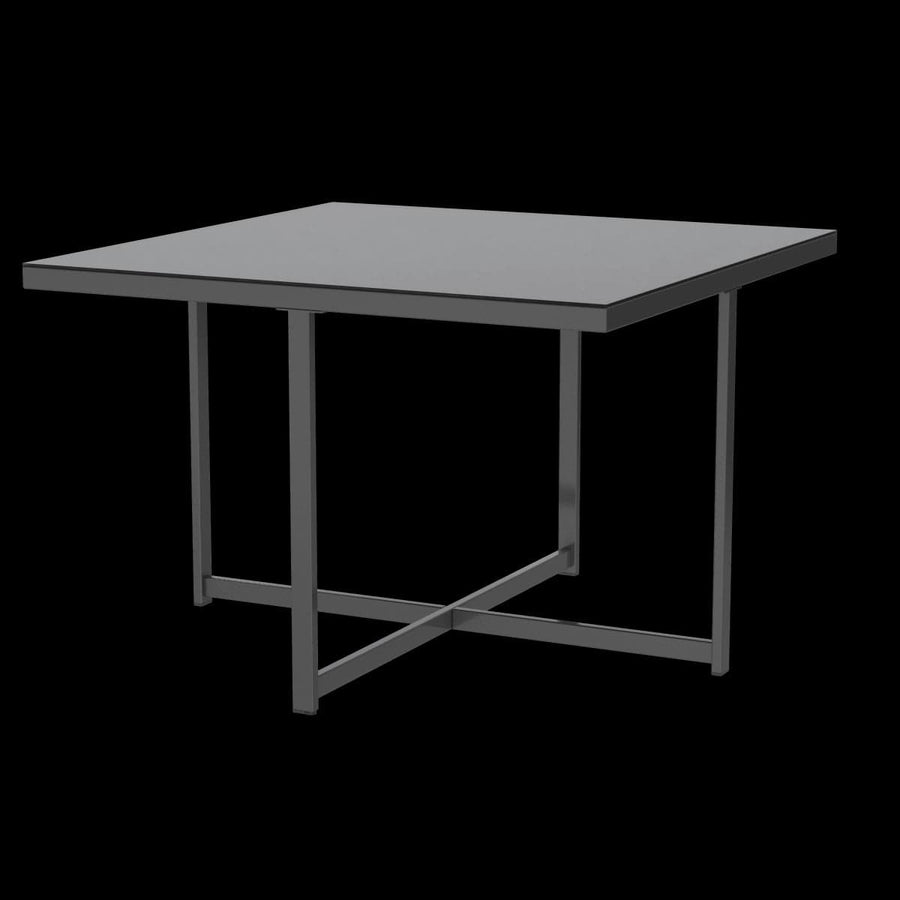 Bricocenter 4 SEATER DINING SET 110X110 TABLE WITH GLASS TOP AND 4 SYNTHETIC WICKER CHAIRS