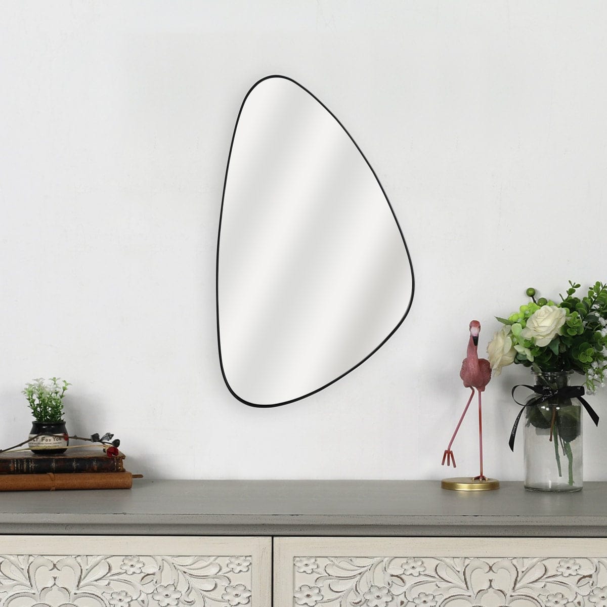 Bricocenter OGIEVE BLACK METAL MIRROR 30X50CM