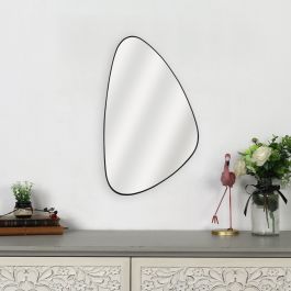 OGIEVE BLACK METAL MIRROR 30X50CM