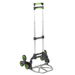 ALUMINIUM FOLDING STAIR TROLLEY STANDERS CAPACITY 70 KG WITH 3 WHEELS ON EACH SIDE