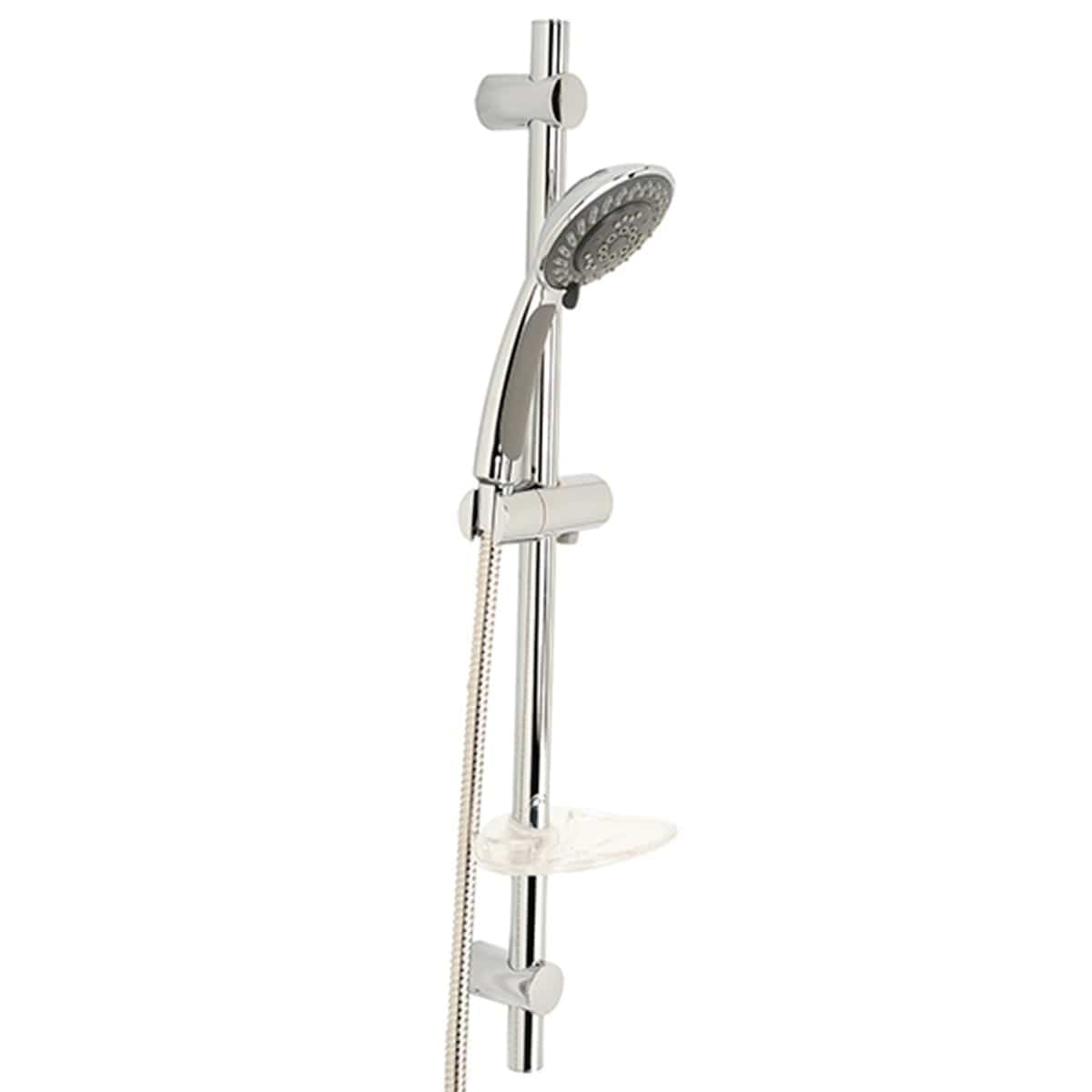 Bricocenter SHOWER WALLBAR WITH 5-JET HAND SHOWER CHROME