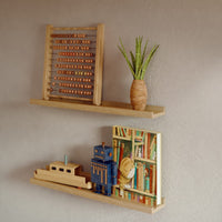 U-SHAPED SHELF 60X10X3 OAK