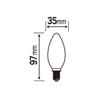 LED BULB E14=60W CANDLE FROSTED WARM LIGHT