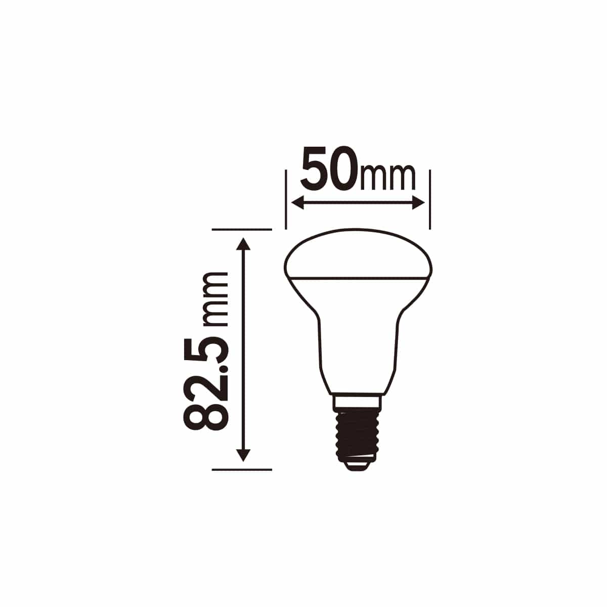 Bricocenter LED BULB E14=60W R50 WARM LIGHT