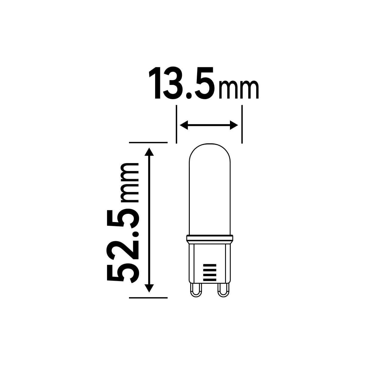 3 LED BULBS G9=25W WARM LIGHT