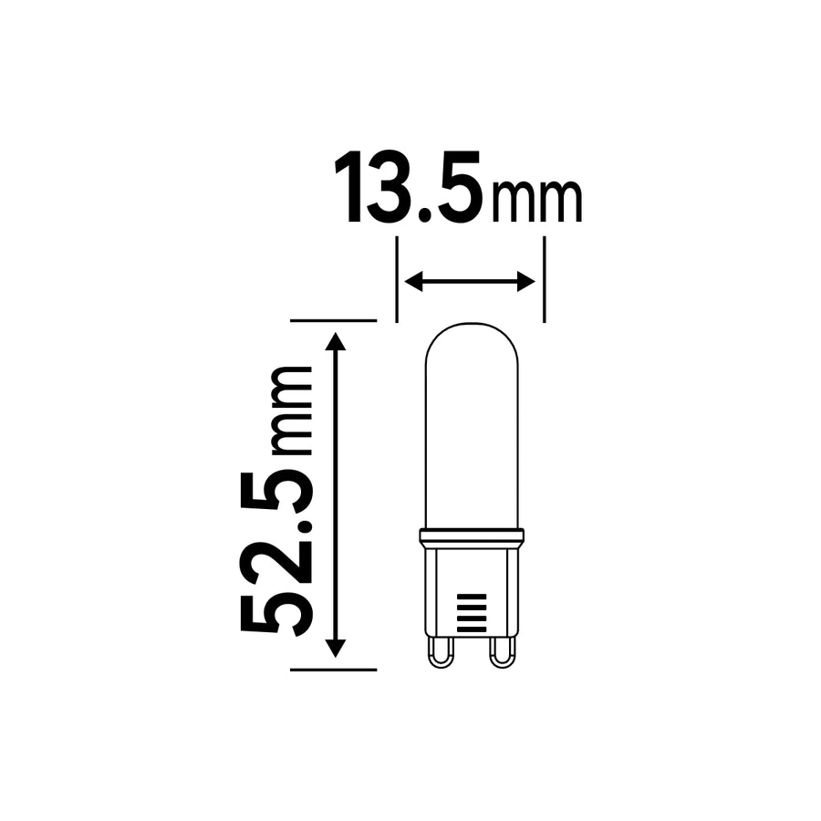 3 LED BULBS G9=25W WARM LIGHT