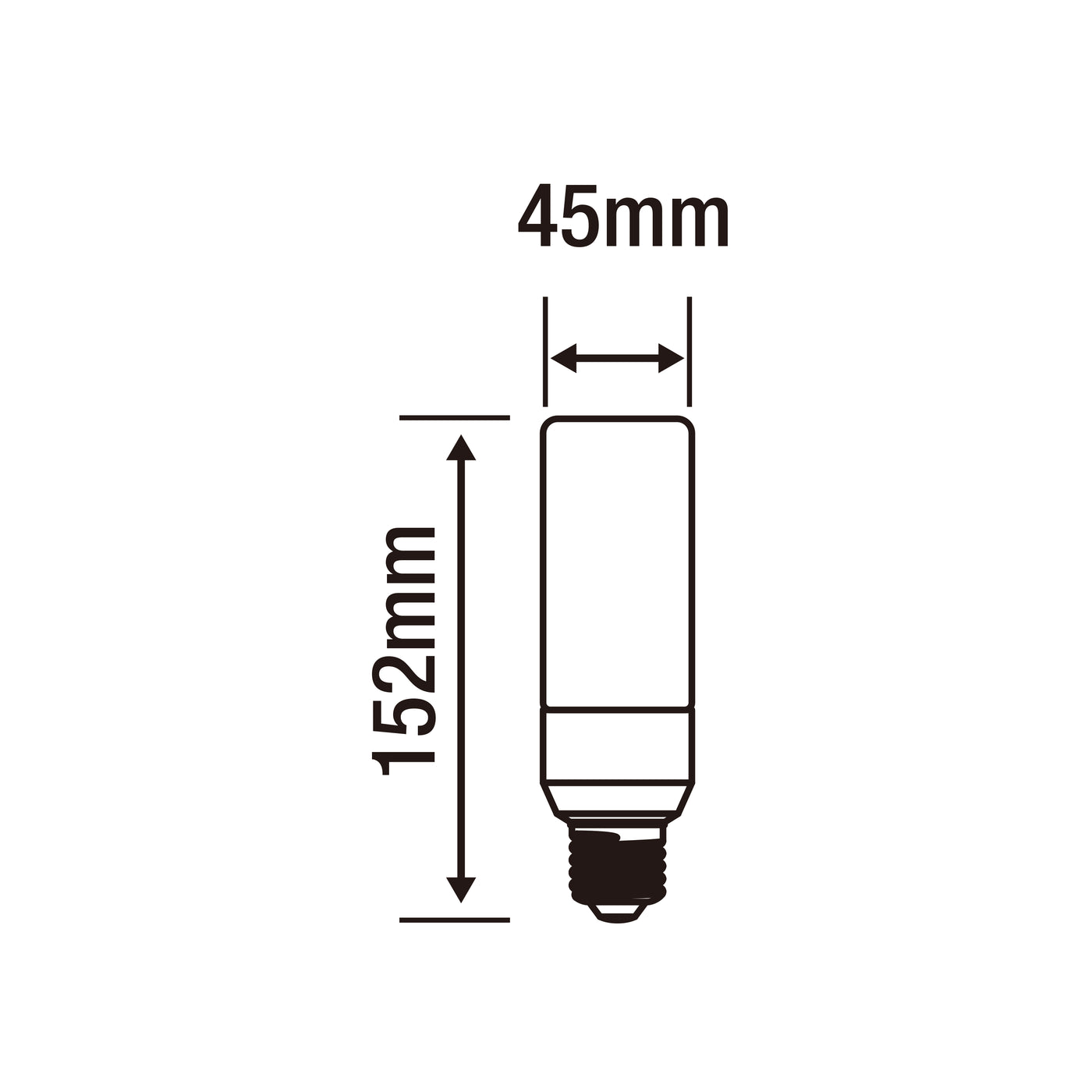 E27=100W FROSTED TUBULAR LED BULB NATURAL LIGHT