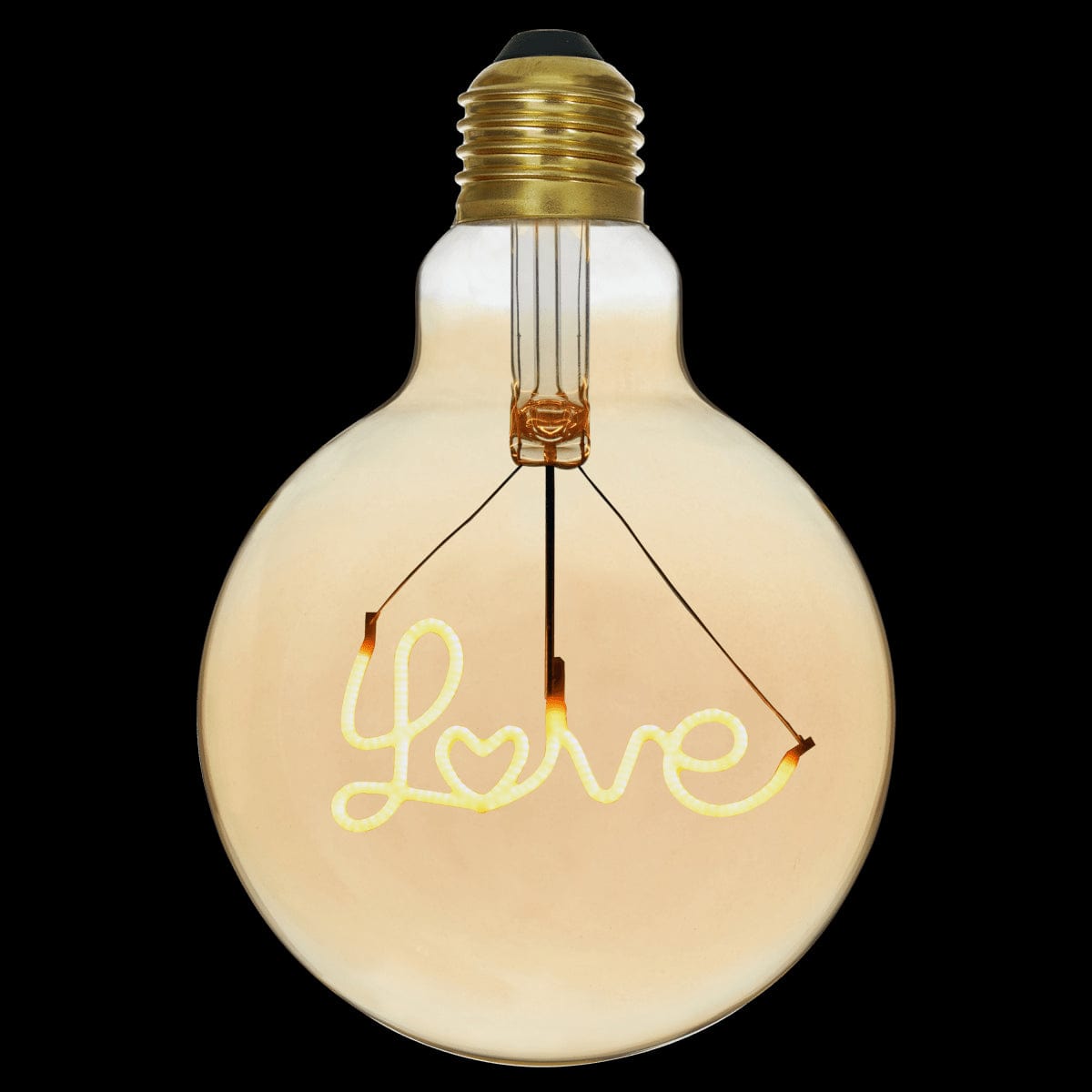 Bricocenter LOVE LED DECORATIVE BULB E27=21W GLOBE G125 AMBER WARM LIGHT