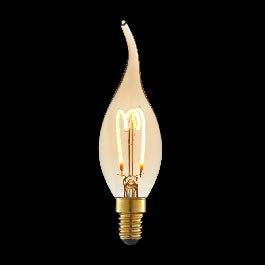 LAMPADINA DECORATIVA LED E14=21W CANDELA AMBRATA
