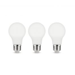 3 LED BULBS E27=100W FROSTED DROP NATURAL LIGHT
